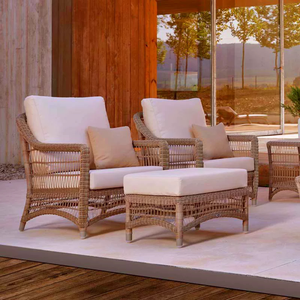 Luxury 4pc Rattan Sofa Set with <strong>Rising</strong> <strong>Table</strong> PE Round Wicker <strong>Garden</strong> <strong>Furniture</strong> 100% Olefin Cushion Aluminum Outdoor Dining - Product Image 4