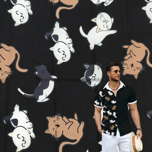 Tissu en soie 100D respirant 120gsm 153cm de large matériau extensible bidirectionnel pour chemises décontractées - Product Image 1