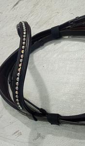 Brides réglables en cuir de vache véritable avec cristal naturel de qualité supérieure, ensemble d'équitation magnifiquement fabriqué à la main - Product Image 4