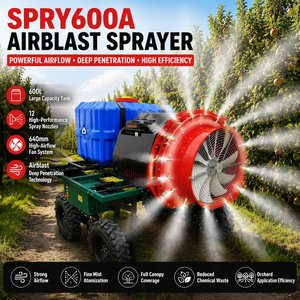 Pulvérisateur à air comprimé SPRY600A 600L, pulvérisateur à vent pour vergers, atomiseur, outils de jardinage, remorque agricole, 12 buses - Product Image 1