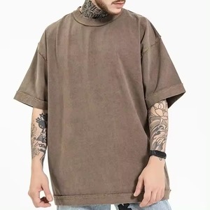 Camiseta holgada de algodón 100% estampada de alta calidad para hombre - Product Image 1