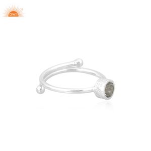 สีเขียวมะทิศ Minimalist รอบอัญมณีวางซ้อนกันได้ผู้หญิงทุกวันแหวนเครื่องประดับที่กําหนดเองเครื่องประดับแหวนแต่งงาน - Product Image 3