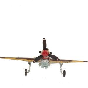 Modèle réduit artisanal en métal de l'avion Curtiss Hawk 81A de 1941, décoration d'avion, 44,5Lx45,7Wx19,1H cm - Product Image 4