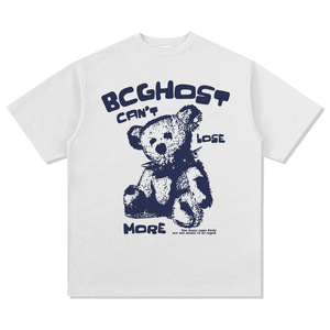 Camiseta Hip Hop Y2K Personalizada con Logotipo, Corte y Costura Oversize, 350gsm, 100% Algodón, Corte Cuadrado para Hombre - Product Image 6