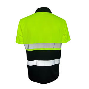 Hot <b>Sale</b> Custom Construction Cotton High Visibility Reflective Safety Workwear Hi Vis Work Polo Shirt - Product Image 6