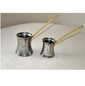 Cafetière turque en acier avec poignée en métal jaune vaisselle de qualité supérieure tasse à café maison cuisine restaurant hôtel table de fête décor - Product Image 1