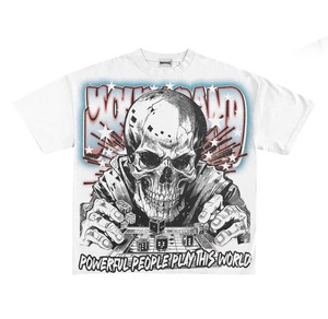 Alta calidad 100% algodón pigmento lavado de gran tamaño gota hombro suelto ajuste pesado serigrafía Jersey camiseta para hombres - Product Image 3