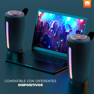 <b>Bluetooth</b> <b>Speaker</b> Portable Rechargeable <b>Speaker</b> with <b>LED</b> Lights and USB - Assorted Colors - Product Image 6