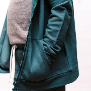 Sweat à capuche en bambou zippé pour enfants en coton biologique French Terry Boys Hoodies Full Zip Sweatshirts à capuche Sweat à fermeture éclair pour enfants - Product Image 3