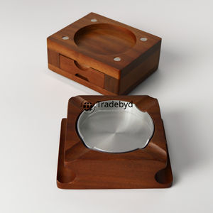 Cenicero de madera Premium Tradebyd, Cenicero de madera tallada, soporte duradero de estilo ecológico hecho a mano para fumadores y decoración - Product Image 3