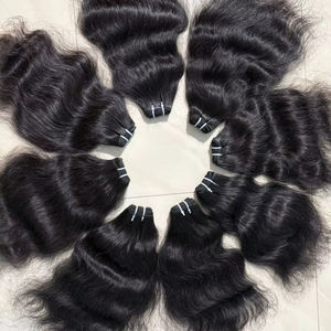 Vente en gros de cheveux humains alignés avec des cuticules bouclées birmanes indiennes brutes non traitées Paquets de cheveux ondulés naturels à 100% pour un seul donneur - Product Image 3