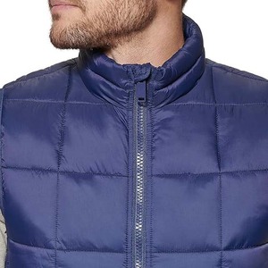 Vestes matelassées à capuche pour hommes, poids lourd, couleur bleu marine, polyester, imperméable - Product Image 5