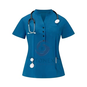 Wholesale Women Nurse Uniform Dress Hospital <b>Scrub</b> Uniform Summer Wear Knitted Fabric High Quality Best Design 2026. - Product Image 4
