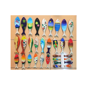 Décoration artisanale de poisson en bois pour la décoration intérieure en bois naturel d'aspect rustique pour l'espace intérieur - Product Image 3