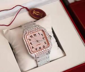 Montre de luxe en diamant Moissanite pour montre arabe de luxe Design intemporel avec montres à quartz à bracelet réglable confortable - Product Image 3