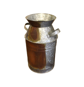 Florero de lata de leche de hierro de Metal galvanizado de diseño moderno más vendido, último acabado Vintage para decoración del hogar, precio barato India - Product Image 6