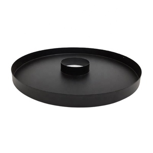 Candelabro de hierro de aluminio para decoración del hogar, soporte de vela personalizado hecho a mano con revestimiento de polvo negro mate muerto - Product Image 1