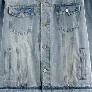 2025 vente en gros 100% coton veste en jean bleu de haute qualité pour hommes conception droite personnalisée et matériel tricoté délavé à l'acide - Product Image 4