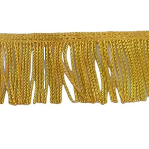 Dentelle métallique fil d'or tresse cérémonielle vente en gros 6.5CM plus épais or lingot frange gland pour vêtement - Product Image 4