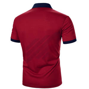 Hombres para polos con el último diseño Top Trending Low MOQ Precio barato Patrón sólido Tela de lona ecológica - Product Image 3