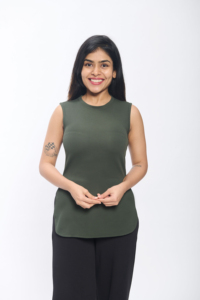 เสื้อถักลำลองสแปนเด็กซ์ผ่าข้างแขนกุดสีเขียวเข้มของผู้หญิงที่สง่างาม - Product Image 6