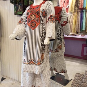 Robes tissées mi-longues d'hiver pour femmes de qualité supérieure vêtements d'hiver respirants Kurtis Logos personnalisés tailles perlées naturelles - Product Image 2