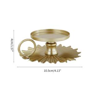 Nouveauté, dernière conception, centre de table de mariage en cristal doré à cinq bras, fait à la main, moderne, en métal, candélabre - Product Image 3