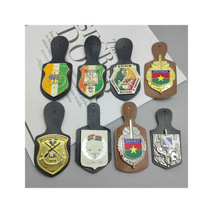 Custom Logo Security Metal Badge with PU Leather Backing - Product Image 6
