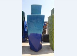 [Leo Nguyen Le] - Wholesale Home garden decoration balcony plant <b>pot</b> indoor outdoor tall <b>square</b> ceramic flower <b>pots</b> mold - Product Image 4