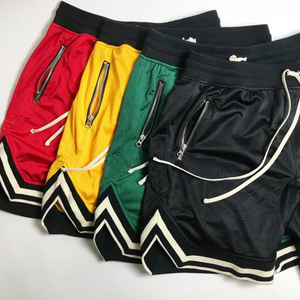 Pantalones Cortos de Baloncesto con Logotipo Personalizado, Diseño Liso, Doble Capa, Entrenamiento, Cargo, Diseño 2023, Pantalones Cortos de Malla para Hombre, Verano - Product Image 1