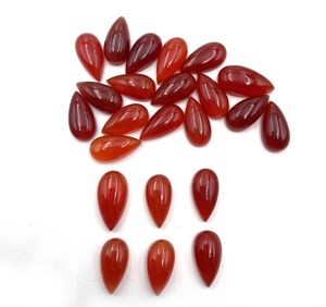 Igi หินอัญมณีคาร์เนเลี่ยนธรรมชาติขัดเงาส้มทรงหลวมขนาด4*6-8*10มม. - Product Image 6