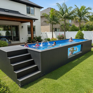 Piscina Profesional de Contenedor Marítimo de Fibra de Vidrio Sobre el Suelo para Adultos de 15, 20 y 40 Pies para Familias y Grandes Construcciones - Product Image 1