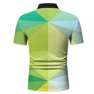 Chemise de performance pour homme |   Impression numérique géométrique étoilée vert menthe |   Respirant, séchage rapide, personnalisable pour - Product Image 2