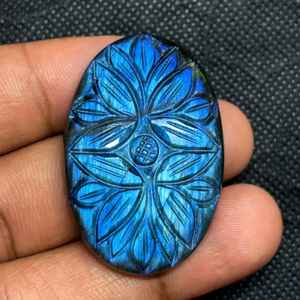 Sculpture Labradorite Pierres Précieuses Cabochons Labradorite Naturelle Sculpture Pendentif Taille Fabrication de Bijoux Fournitures - Product Image 3