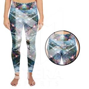 Mallas de entrenamiento de cintura media transpirables de secado rápido de alta calidad para mujer, deporte informal, estampado de sublimación sólido colorido para gimnasio - Product Image 1