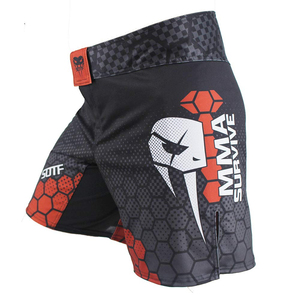 Shorts de MMA et de kickboxing pour hommes, impression numérique, couleurs et logo personnalisés, spandex/polyester, légers, séchage rapide, respirants, vente en gros - Product Image 1