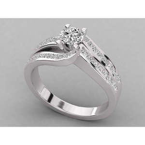 Anillo Solitario de Oro de 14K para Mujer con Diamante Cultivado en Laboratorio - Product Image 2