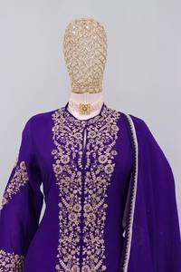 Traje de lujo Georgette Salwar con intrincado aburrido y bordado | Ropa étnica india para bodas y fiestas | Proveedor mayorista - Product Image 6