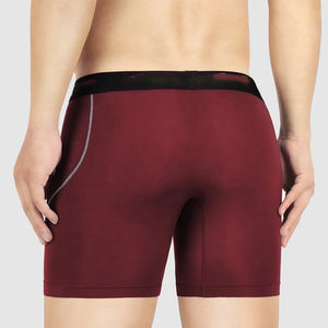 Boxer personnalisé grande taille pour hommes 95% coton 5% Spandex sous-vêtement respirant antibactérien - Product Image 5