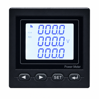 Meter Energi LCD Multifungsi Tiga Fasa Empat Kawat RS485 Modbus RTU Panel Mounted Power Meter 72 X 72 mm