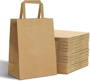 Luxury <b>Recyclable</b> Kraft Paper Bags Handles Custom Printed Branding for Weddings/Favors/Parties for Jewelry Cosmetics Luxury - Product Image 1