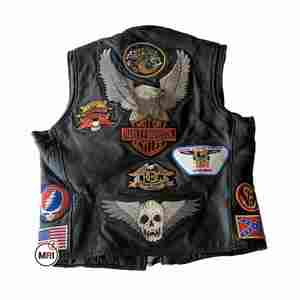 Gilet en cuir de style vintage en cuir avec gilets de moto motard mode personnalisés certifiés vestes de gilet en cuir - Product Image 3