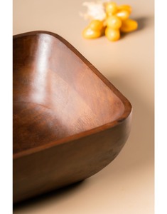 Cuenco Rectangular Rústico de Madera Grande - Product Image 3