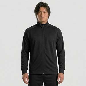 เสื้อแจ็คเก็ต Momentum Sporty Track แบบมีซิป คอตั้ง ทรงปกติ สำหรับฤดูใบไม้ร่วง สีดำ - Product Image 1