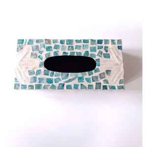 Porta Servilletas de Nácar Vietnamita de Calidad para Proteger Servilletas y Mejorar la Estética del Tocador con Mosaico de Conchas - Product Image 3