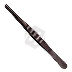 Pince à pouce dentelée MOL Safety Standard 5 1/2 \ "Poignée de préhension chirurgicale manuelle avec revêtement métallique Instruments médicaux généraux - Product Image 2