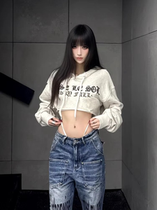 T-shirts graphiques streetwear pour femmes, hauts d'été à capuche imprimés, mode coréenne Y2K, 100 % coton respirant - Product Image 6