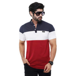 Raya de calidad superior para camiseta de polo para hombres Tela tejida impresa digital cómoda y elegante hecha en BD Precio al por mayor - Product Image 2