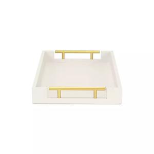 Plateau de service en métal moderne avec finition bicolore utilisé pour offrir des célébrations de pendaison de crémaillère ou une utilisation personnelle dans la cuisine - Product Image 2