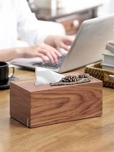 Caja de pañuelos de madera de gran calidad, diseño antiguo, caja de pañuelos de forma cuadrada hecha a mano para utensilios de cocina, caja de pañuelos - Product Image 5